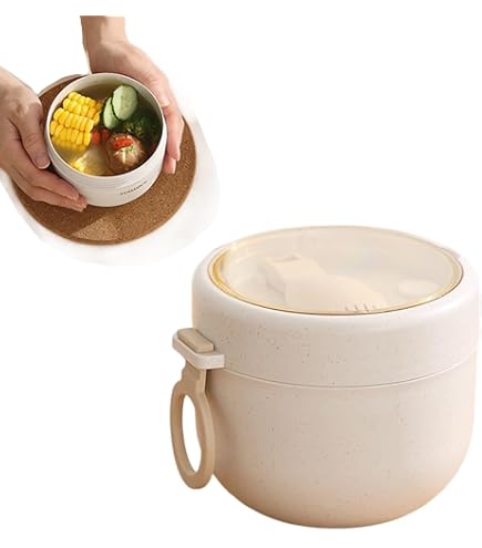 Amazon.co.jp: Buhygn 蓋付きスープマグカップ,740ml おしゃれ カップ